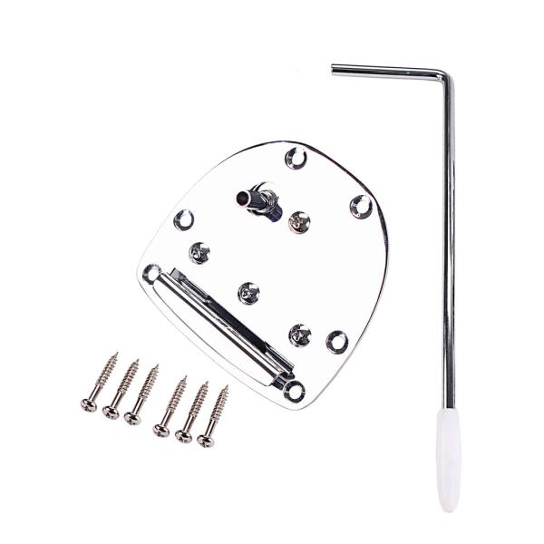 Chrome Guitar Tremolo Bridge Tailpiece For Mustang Jazzmaster Guitar Repaclement Guitar Bridge