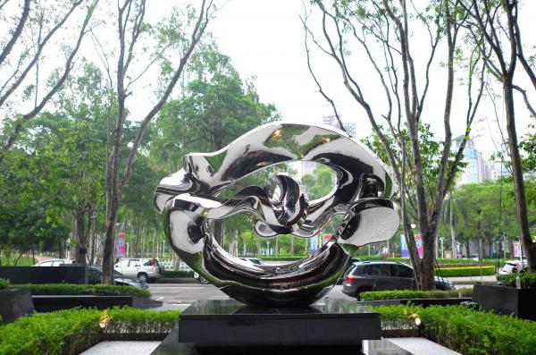 Quality Mirror Finish Outdoor Contemporary Metal Sculpture For Square Decoration for sale