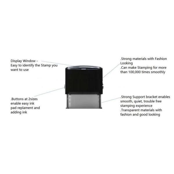 Square 58x22mmFactory Denasow Self inking stamp office use stamp rubber stamp Square/Retangle size 58x22mm
