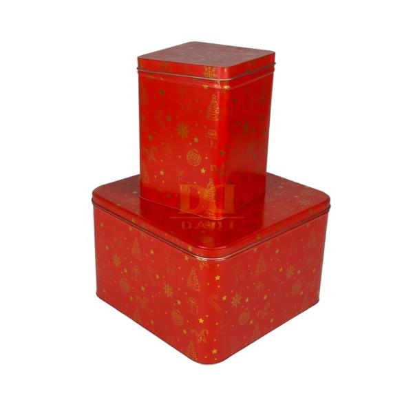 DADI Tinplate Vintage Storage Tins Candy Tin Box For Chocolate Biscuit Cookie