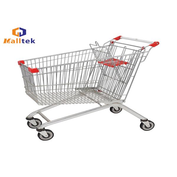 European Style Supermarket Shopping Trolley Cart For Retail Grocery Store