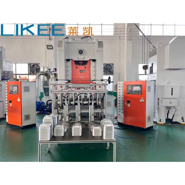 T80 Aluminum Foil Container Food Baking Tray Machine OEM Recycled Cake Rectangular