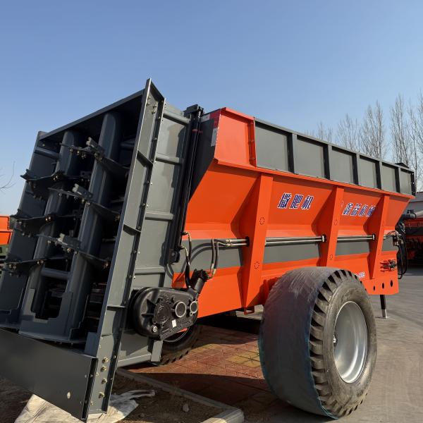 Frozen Manure Spreader Double Vertical Auger Crusher Evenly Spread