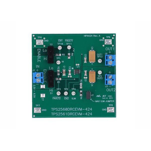 TPS2560DRCEVM-424 Embedded Solutions 44mΩ USB Power Switch Evaluation Module