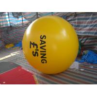 China 2m 0.18mm Pvc Yellow Brand Inflatable Helium Balloon For Advertising for sale