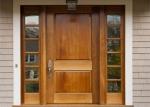 Residential Custom Solid Wood Doors With Slide Panel , Swing Open Style