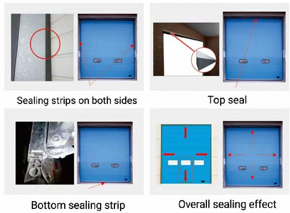 Wind Resistant Sectional Industrial Door Heat Insulating For Factory And Hangar