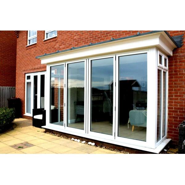 Strong Aluminum Folding Doors Powder Coated 1.0mm-2.0mm Thickness