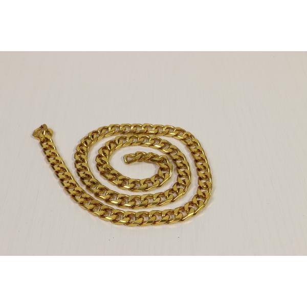 680mm Heavy Duty Aluminum Chain , Weldless Gold Handbag Chain