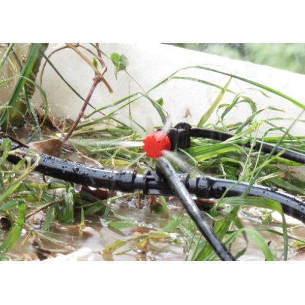 Drip Irrigation Greenhouse Sprinkler System 360 Degree Spray Emitter With Stake