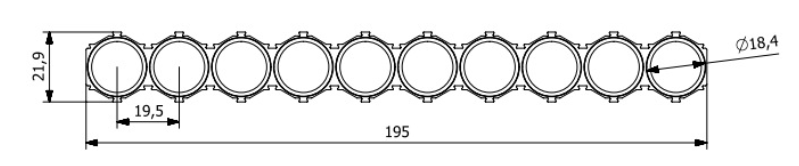18650 Staggered Splicing Battery Holder - V0 Flame Retardant, Interchangeable 1X2/1X3/1X4/1X5/1X6/1X10/1X13 for Lithium Battery Packs