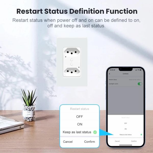Tempered Glass Plate WiFi Brazilian Smart Dual Switch 10A