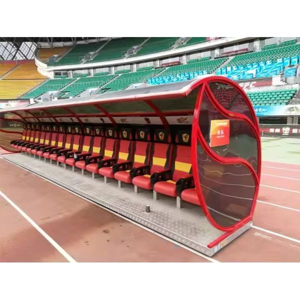 Customized Logo Availabled LDK Professional Soccer Bench Seats Portable Football Shelter Aluminium Durable Soccer Team Shelter