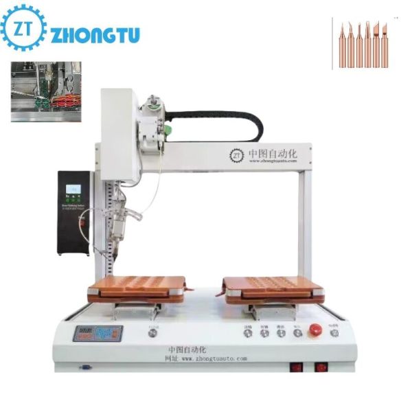 USB Cable Wire Soldering Machine with AC 110-230V Voltage and 1.5kg Soldering Iron Stand Weight