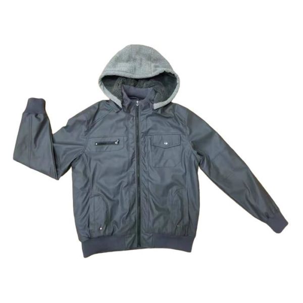 Biker Mens Padded Leather Jacket Long Leather Padded Coat