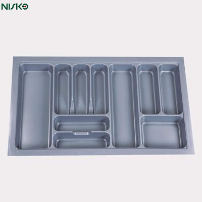 Kitchen Accessories Plastic Cutlery Tray Box Food Grade With Compartments