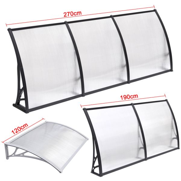 Durable Solid Polycarbonate Awning , PC Door Canopy Patio Cover Long Life Span