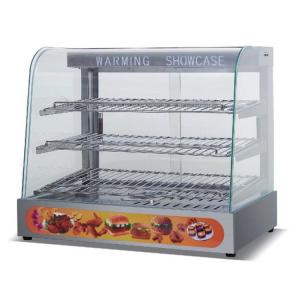 China Hotel Restaurant Electric Hot Glass Food Warmer Display Showcase with Silver Coating on sale