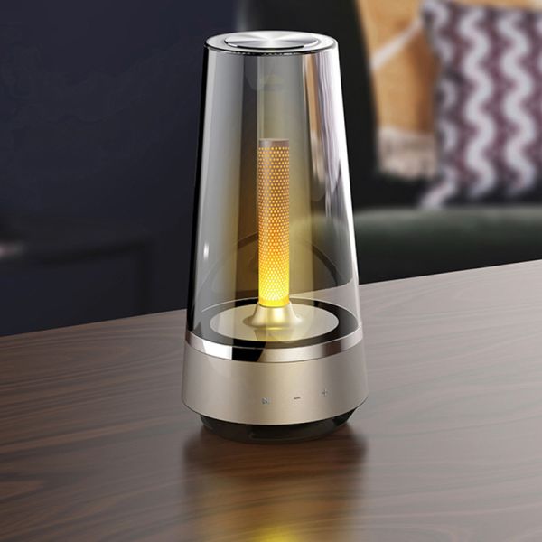 Music Playing Bluetooth Speaker Lamp BT4.2 Flame Atmosphere Speaker