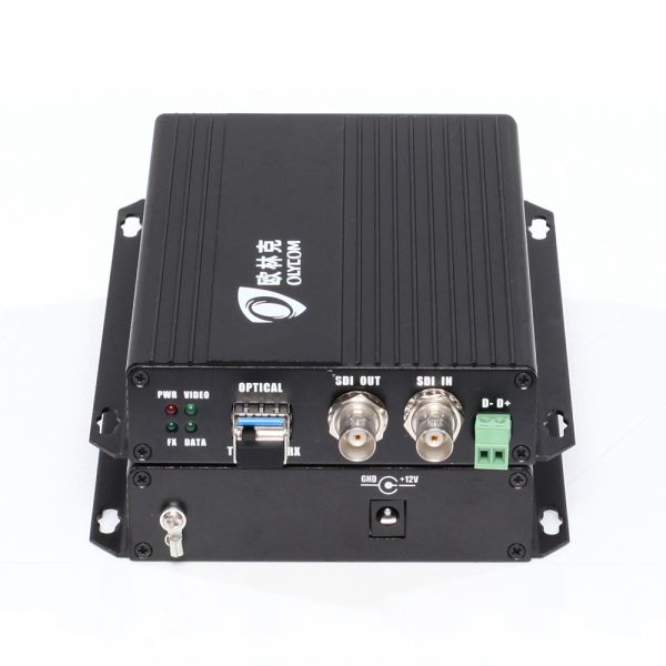 HD-SDI RS485 Data Fiber Video Extender LC Fiber 1310/1550nm 20Km 12V Input