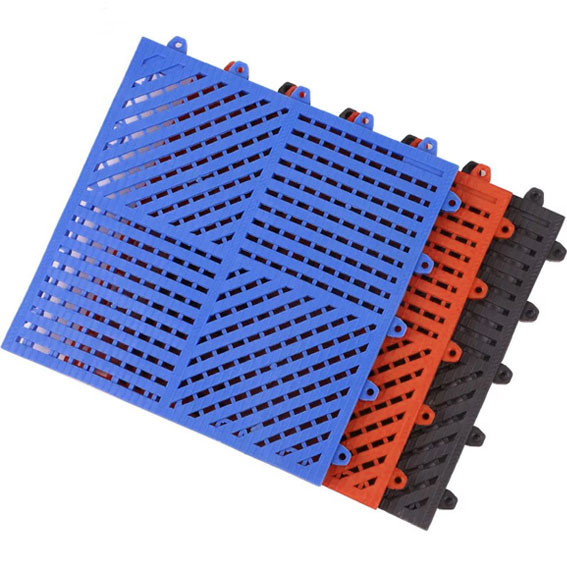 Interlocking Swimming Pool Anti Slip Mats 250MMx250MM 13MM Thick