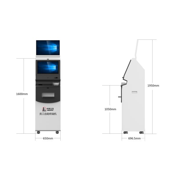 Multi Touch Screen Cash Payment Kiosk Wall Mounted With Encrypting Pin Pad
