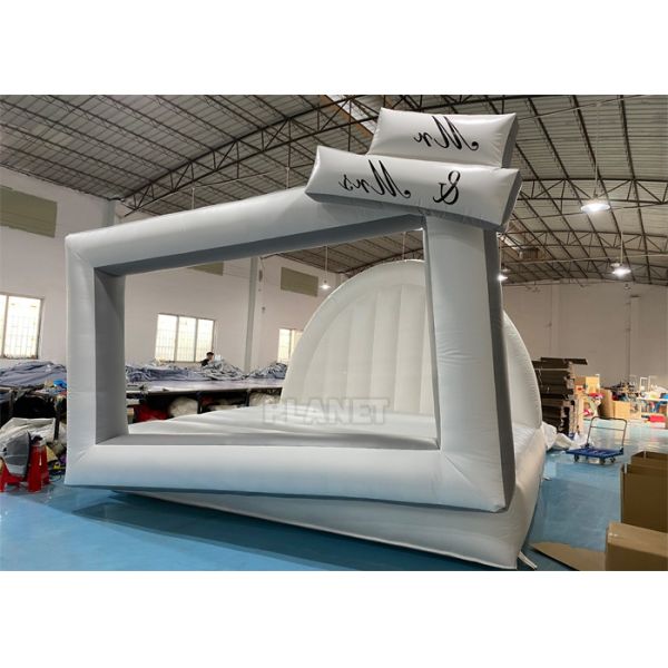 0.55mm PVC White Bounce House Inflatable Photo Bouncer Frame Wall
