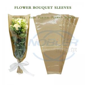  V Shaped Bopp Reusable Needle Perforated Fresh Cut Flower Bouquet Sleeves Bags Manufactures