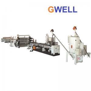 China Conical Twin Screw Extrusion Machine PVC Calender Machine Plastic Sheet Extrusion Line on sale