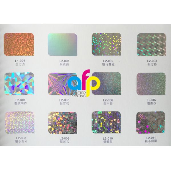 Various Patterns Laser Holographic Film , 16 Micron Cardboard Hot Stamping Film