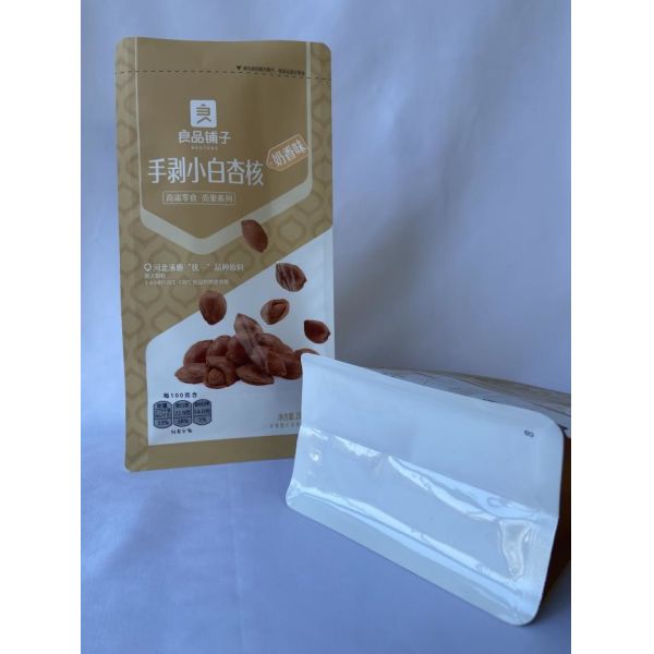 Quad Bottom Food Packaging Pouches Disposable Stand Up Plastic Bags