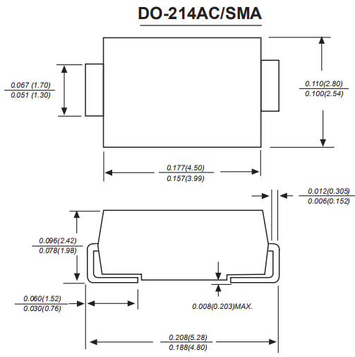 FS1A THRU FS1M Dual Channel Mosfet Reverse Voltage - 50 To 1000 Volts