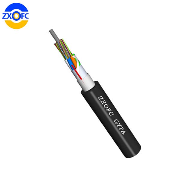 12 Core Outdoor Duct Fiber Optic Cable Aerial Armored GYTA Single Mode G652D