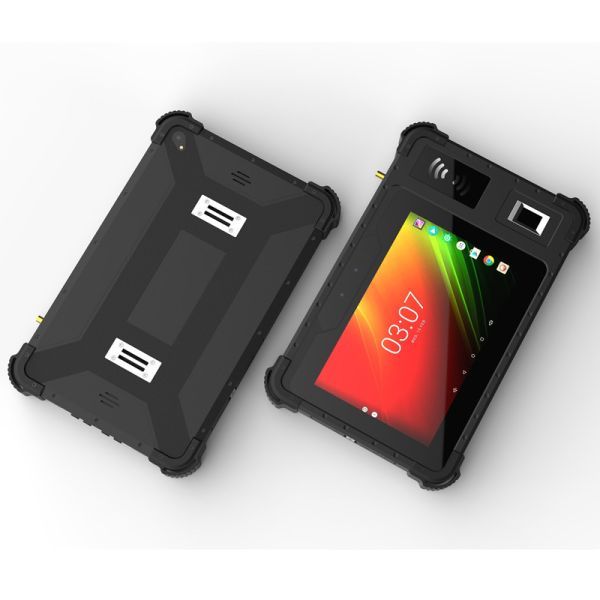 NFC RFID Reader Fingerprint Scanner 8inch Octa Core Rugged Tablet PC 2D Barcode Scanner