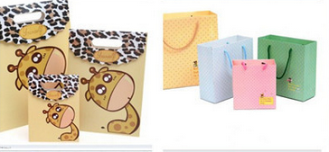 luxury Custom Made Gift Printed Paper Shopping Bags with ribbon handle