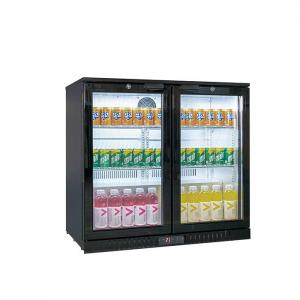  Double Glass Door Commercial Back Bar Cooler 208L 190W With Fan Cooling Manufactures