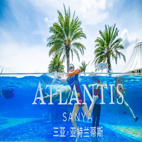 High Light Transmission 93% Acrylic Clear Sample Panels for Outdoor Family Swimming Pool