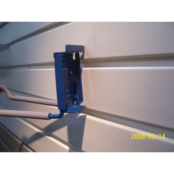 Decorative Wpc Plastic Garage Slatwall Panel Store Display Metal Basket