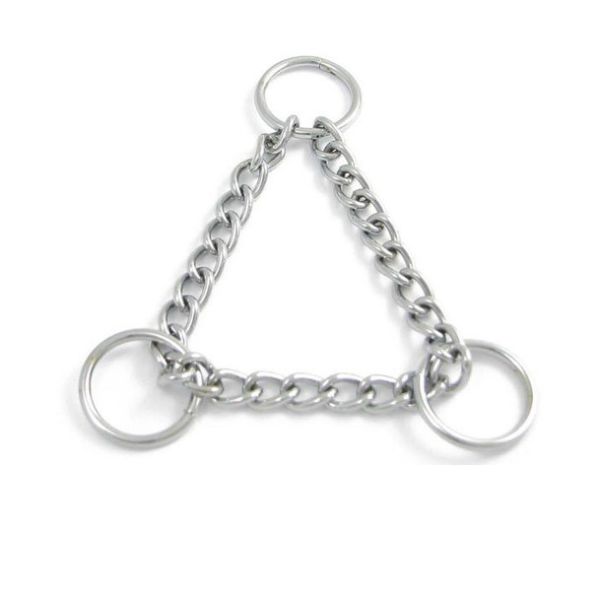 Stainless Steel 304 Triangle Choke Chain round ring and D-ring style With Polishing Surface