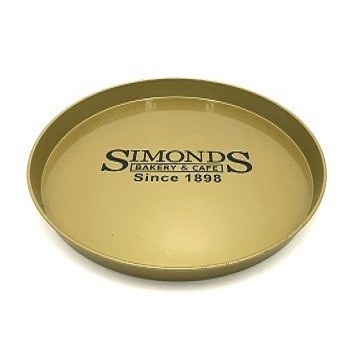 DADI Classic Round Metal Tin Tray Household Tinplate Serving Tray CMYK Printed