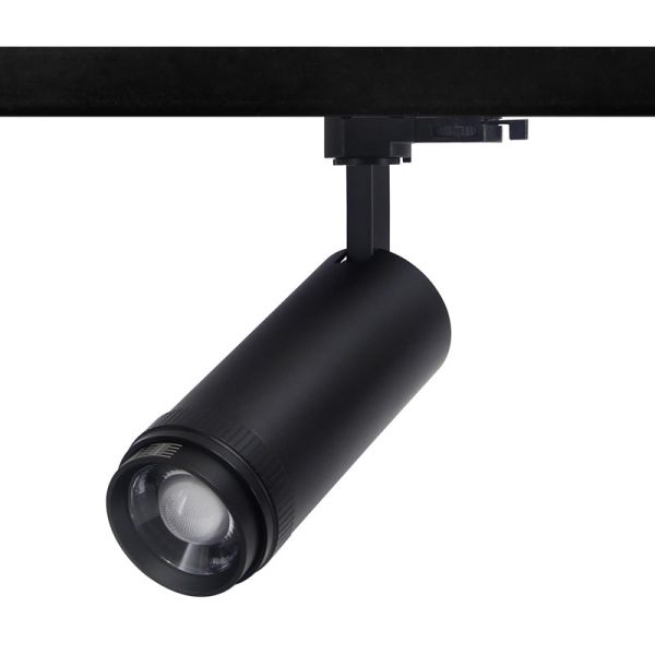 E02 series Integrated Zoomable LED tracklight adjustable 15-55° Dali 1-10V dimmable 6/4 wire 3 phase