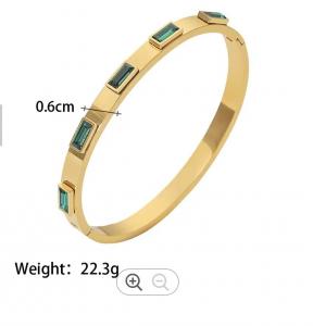  18 K Love Friendship Bracelet Bangle Gold With Cubic Zirconia Stones Hinged Gift Manufactures