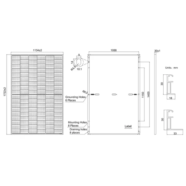 Full Black Ja Solar jam72s30 540w 545w mr 550w 530W 555W Transparent Solar Panels For Greenhouses