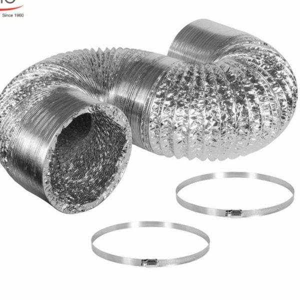 100Mu 25MM Aluminium Foil Flexible Duct For Ventilation