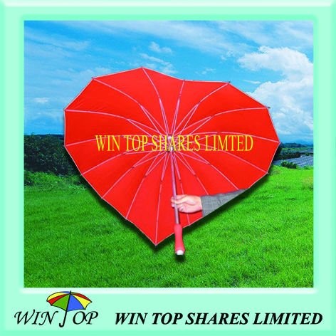 23 Aluminum OEM ODM Heart Shape Umbrella(WTL031)