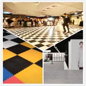  3W Interlocking Plastic Iinyl Dance Flooring Tiles Patterns For Exhibitions Hall Manufactures