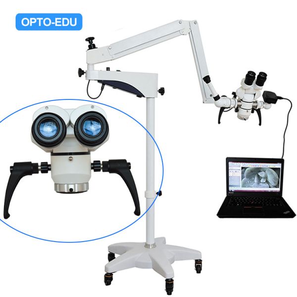 A41.1903 One Head 0-180° Manual Step Zoom Dental Operating Microscope 4.8x -16x