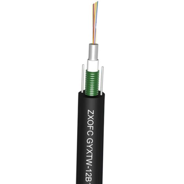 GYXTW Aerial Outdoor Fiber Optical Cable PE 12F Single Mode Double sheath