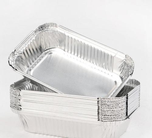 Fastfood Aluminium Cooking Pans , Disposable Foil Pans With Lids Custom Thickness