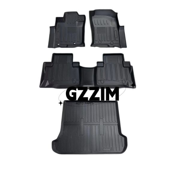 Toyota Prado FJ120 2003-2009 LHD Car Black Floor Mat TPE Floor Mats Foot Pad Car Interior Accessories Floor Mat